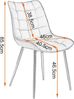 WOLTU 6 x Esszimmerstühle 6er Set Esszimmerstuhl Küchenstuhl Polsterstuhl Design Stuhl mit Rückenlehne, mit Sitzfläche aus Kunstleder, Gestell aus Metall, Hellbraun, BH207hbr-6 Bild 4