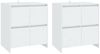 vidaXL Sideboards 2 Stk. Weiß 70x41x75 cm Holzwerkstoff 3098089 Bild 2