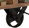 vidaXL Beistelltisch mit Rädern 40x40x42 cm Altholz Massiv 338005 Bild 5