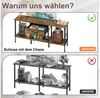 OYRREU TV-Schrank 120cm, Fernsehschrank mit LED-Beleuchtung, Steckdosen & USB App-gesteuerte Mehrfarben-LED-Beleuchtung Bild 4