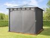 Gartenpavillon 3x3 m wasserdicht ALU DELUXE Polycarbonat Dach 8mm Pavillon 4 Seitenteile Partyzelt grau 9x9 cm Profil Bild 4