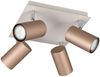 Deckenstrahler MARLEY Metall Coffee / Hellgrau 4-flammig, Quadrat 24cm Bild 2