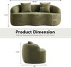 2-Sitzer Sofa in Grün mit Wellenform, Federkern und runden Armlehnen, ohne Montage Bild 5