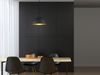 LED Pendelleuchte mit Metall Lampenschirm Schwarz innen Gold, Ø 31cm Bild 5