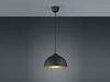 LED Pendelleuchte mit Metall Lampenschirm Schwarz innen Gold, Ø 31cm Bild 3