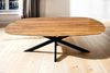 Esszimmertisch Oval 180 x 90 cm Akazienholz massiv natur Spider-Gestell schwarz RAMA 136983167 Bild 3
