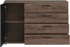 Kommode >Jacky < in braun,schwarz - 124,9x83,1x41,3cm (BxHxT) Bild 3