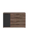 Kommode >Jacky < in braun,schwarz - 124,9x83,1x41,3cm (BxHxT) Bild 4