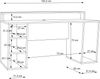 Forte 'Tezaur' Computertisch mit LED Beleuchtung, Schwarz, 160 x 91 x 72 cm Bild 5
