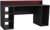 Forte 'Tezaur' Computertisch mit LED Beleuchtung, Schwarz, 160 x 91 x 72 cm Bild 3