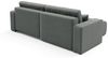 Ecksofa Sofa mit Schlaffunktion AUGUSTO in Stoff Wind Grau Ottomane Links Bild 5