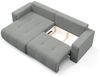 Ecksofa Sofa mit Schlaffunktion AUGUSTO in Stoff Wind Grau Ottomane Links Bild 3