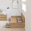 vidaXL Bettrahmen mit Kopfteil Artisan-Eiche 90 x 190 cm Holzwerkstoff 3335252 Bild 3