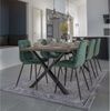 Polsterstuhl >Middelfart< (2er-Set) in Dunkelgrün, Velour - 44x86x55cm (BxHxT) Bild 2
