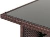 Poly-Rattan Esstisch HWC-G16, Esszimmertisch Gartentisch Tisch, Gastronomie 112x60cm ~ braun Bild 5