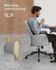 Songmics HOME Drehstuhl, Bürostuhl, Schreibtischstuhl, höhenverstellbar, modern, Rückenlehne, Armlehnen, breiter Sitz, Baumwoll-Leinen-Mischgewebe, taubengrau OBGDE045G01 Bild 3