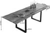 Esstisch Baumkante Akazie nuss 140(220)x90 Ansteckplatten schwarz ADINA 73928788 Bild 5