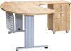Schreibtisch Set 2 GELA, Saphir Eiche Dekor, rechts gewinkelt, inkl. Schreibtisch, Beistellcontainer 3 Schübe, Aktenschrank Bild 3