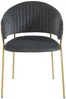 Vente-unique - MADOLIA Stuhl SamtStoff Grau - B 55 cm x H 81 cm x L 55 cm Bild 2