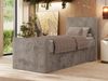 Bett mit Matratze, Boxspringbhett TILIANO DUO 90, Einzelbett 90 x 200 cm, Multipocket-Matratze 7-Zonen-Taschenfederkern - Hellbraun Cordstoff - H4 - Rechts - Topper T25 Bild 1