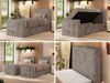 Bett mit Matratze, Boxspringbhett TILIANO DUO 90, Einzelbett 90 x 200 cm, Multipocket-Matratze 7-Zonen-Taschenfederkern - Hellbraun Cordstoff - H4 - Rechts - Topper T25 Bild 2
