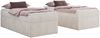 Boxspringbett 90x200 Polsterbett ZERO 90 Einzelbett ohne Kopfteil, inkl. Stauraum & Multipocket-Matratze, Hotelbett - Beige Cordstoff - H4 - Topper Visco Bild 4