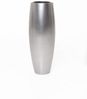 VIVANNO Bodenvase Fiberglas MAGNUM Rund - Silbermetallic Metallic Hochglanz (1 St), 30x80 cm Bild 2
