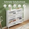 SoBuy Schuhschrank FSR100, Schuhkipper Schuhregal Flurschrank Schuhkommode Schuhschrank schmal, mit 4 Klappen, für 8-12 Paar Schuhe, Diele, Flur Bild 4