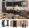 Eckunterschrank Fame-Line Anthrazit Hochglanz 80.5 cm ohne Arbeitsplatte Vicco Bild 2