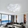 Plafonnier blanc 84W für den Salon – Lustre-Design mit 10 Lumen, Intensität variabel, Ø80 cm, für den Krippen- und Schlafzimmerbereich Bild 5