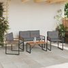 vidaXL Gartenmöbel Set mit Kissen 4 pcs Hellgrau 42026928 Bild 4