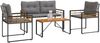 vidaXL Gartenmöbel Set mit Kissen 4 pcs Hellgrau 42026928 Bild 3