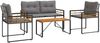 vidaXL Gartenmöbel Set mit Kissen 4 pcs Hellgrau 42026928 Bild 2
