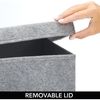 2er-Set Sortierbox mDesign große Aufbewahrungsbox mit Deckel grau/beige Bild 5