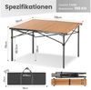 HOMECALL Campingstuhl Klapptisch-Set mit 2 Stühlen Hochlehner Luxus Klappstuhl Campingtisch (gartenstuhl klappbar für 4-6 Personen), mit 4,5cm Dicke Gepolstert Bild 3