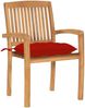 vidaXL Stapelbare Gartenstühle mit Kissen 8 Stk. Massivholz Teak 3073285 Bild 3