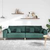 vidaXL Stoffsofa mit Kissen, 208 cm, Stoff, Grün Bild 3