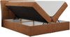 Boxspringbett Polsterbett mit Multipocket-Matratze und Topper - DIEGOS - 120x200cm - Orange Stoff - H3 Bild 4