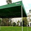 Gartenzelt 3x4,5m Stahl | Schnell aufbaubarer Pavillon für Events und Partys - mit 3 Wänden - Weiß Bild 5