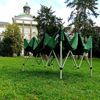 Gartenzelt 3x4,5m Stahl | Schnell aufbaubarer Pavillon für Events und Partys - mit 3 Wänden - Weiß Bild 4