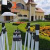 Gartenzelt 3x4,5m Stahl | Schnell aufbaubarer Pavillon für Events und Partys - mit 3 Wänden - Weiß Bild 2