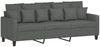 vidaXL 2-tlg. Sofagarnitur mit Kissen Dunkelgrau Stoff 3201665 Bild 4