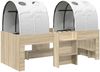 vidaXL Hochbett für Kinder mit Tunnel 3 Stk. Sonoma Eiche und Weiß 3423545 Bild 3