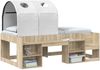 vidaXL Bettunnel 2 pcs Weiß 211 x 52,5 x 2 cm Polyester 893708 Bild 3