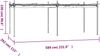 Terrassenüberdachung mit Schiebedach OLIMP Taupe 589x292x230cm Pergola Garten Pavillon Rankhilfe Sonnenschutz Gartenpergola Gartenpavillon mit Sonnendach Bild 5