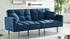 Vente-unique - Schlafsofa Klappsofa 3-Sitzer - Stoff - Blau - MINEY Bild 2