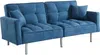 Vente-unique - Schlafsofa Klappsofa 3-Sitzer - Stoff - Blau - MINEY Bild 4