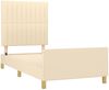 Einzelbettgestell Design für Erwachsene ohne Matratze Creme 80x200 cm Stoff d4310e Bild 4