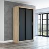 Schwebetürenschrank PAX 2-türig Schrank 120 cm (mit Spiegel) Farbe: Sonoma , schwarz Bild 2