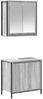 vidaXL 2-tlg. Badmöbel-Set Grau Sonoma Holzwerkstoff 3328392 Bild 2